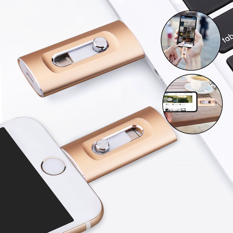 Clé USB haute capacité 3 en 1 avec sécurité par empreinte digitale