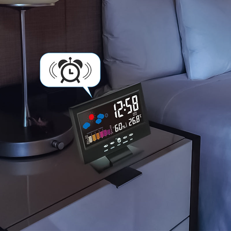 LED Contrôleur de température et d'humidité Horloge d'alarme