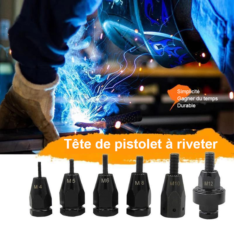 Tête de pistolet à riveter et capuchon Nutsert
