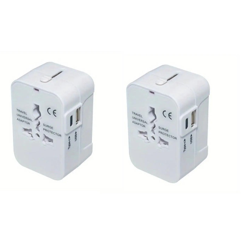 Adaptateur de voyage universel avec deux ports USB