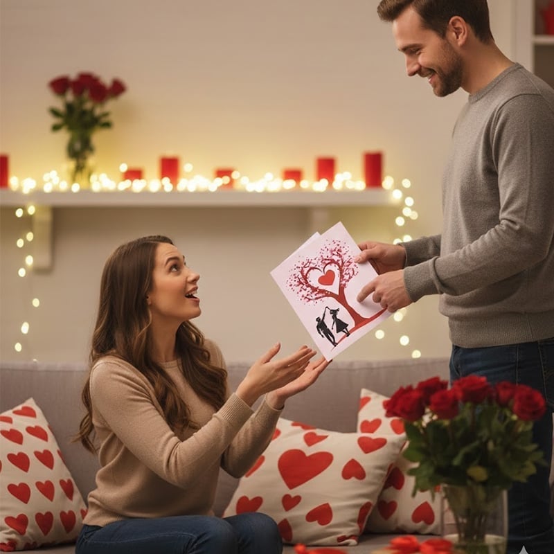 Carte de vœux 3D pop-up pour la Saint-Valentin et les anniversaires d'amour