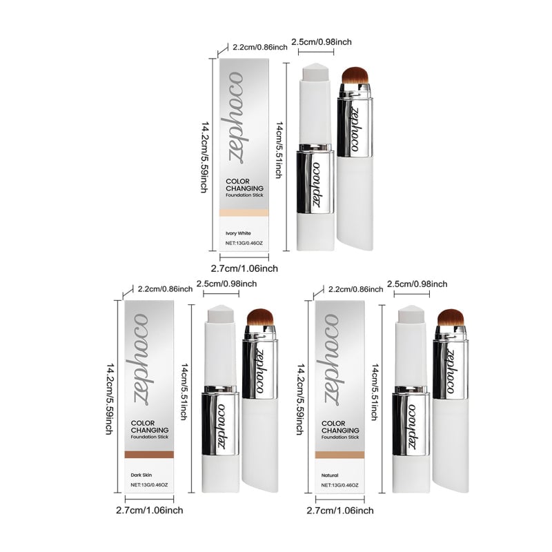 Stick fond de teint 2-en-1 à couleur changeante