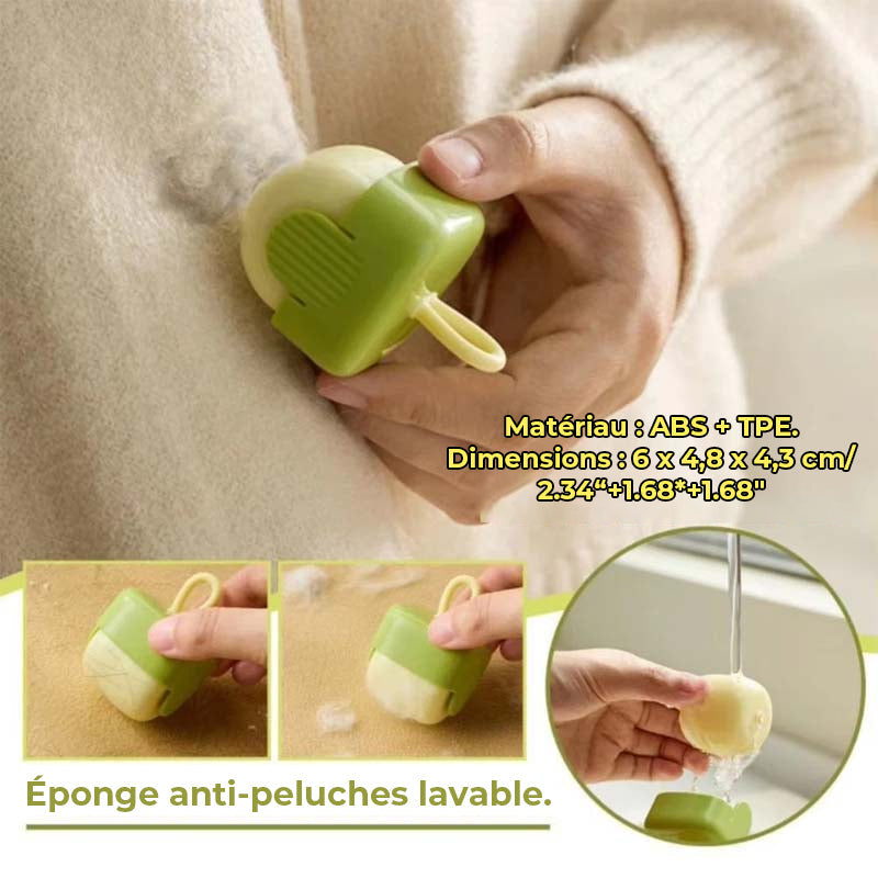 Rouleau anti-peluches adhésif réutilisable