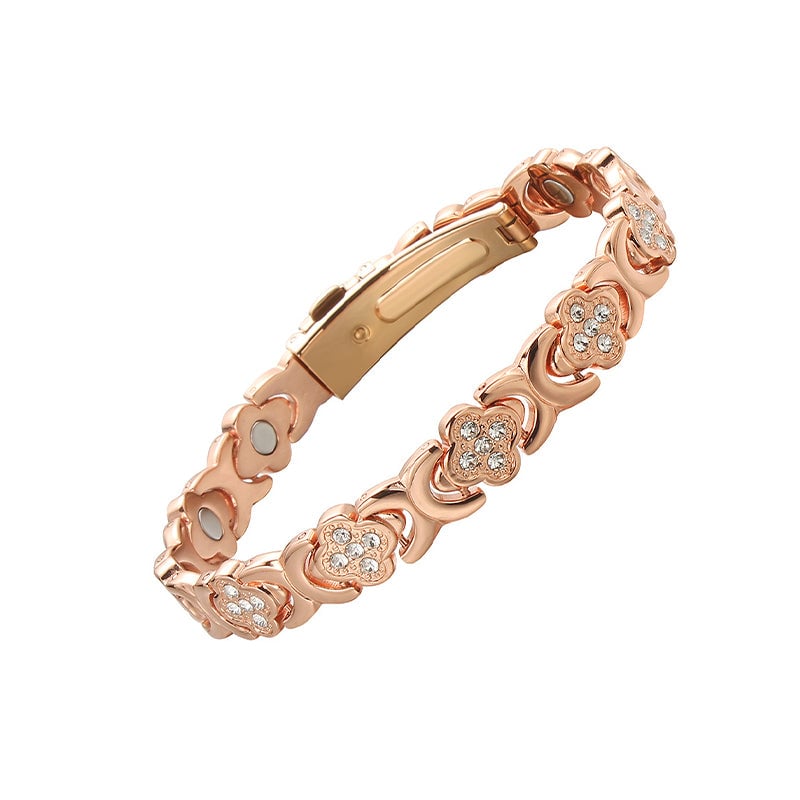 Bracelet en cuivre fleuri