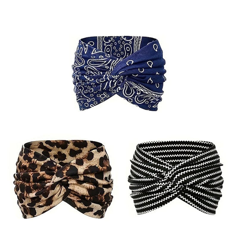 Bandeau de yoga à croix imprimée
