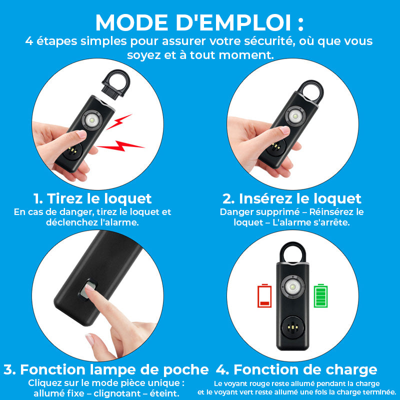 Porte-clés d'autodéfense