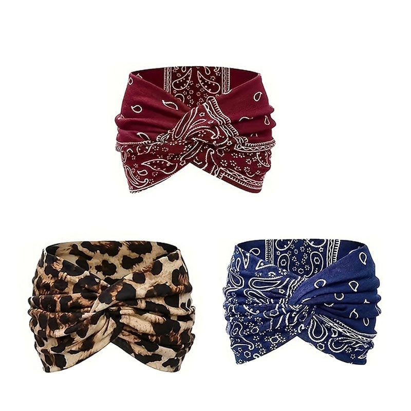 Bandeau de yoga à croix imprimée