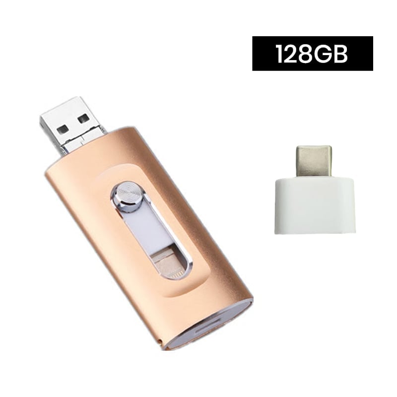 Clé USB haute capacité 3 en 1 avec sécurité par empreinte digitale