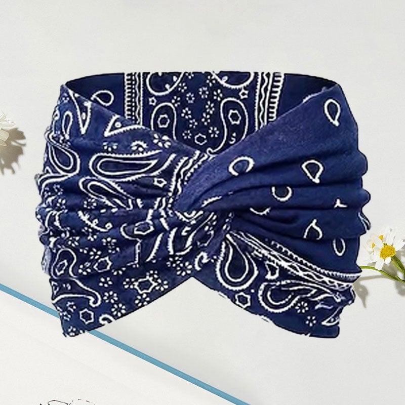 Bandeau de yoga à croix imprimée