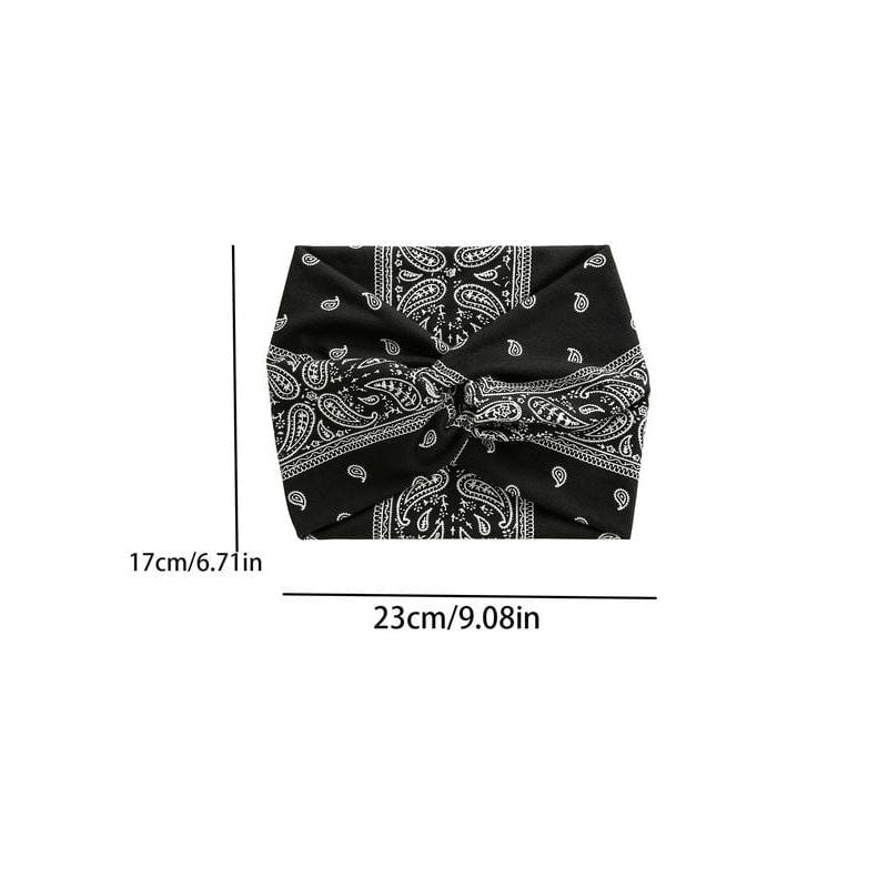 Bandeau de yoga à croix imprimée