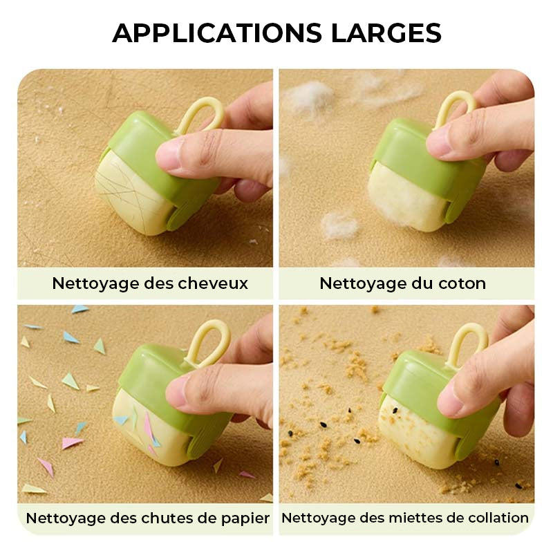 Rouleau anti-peluches adhésif réutilisable
