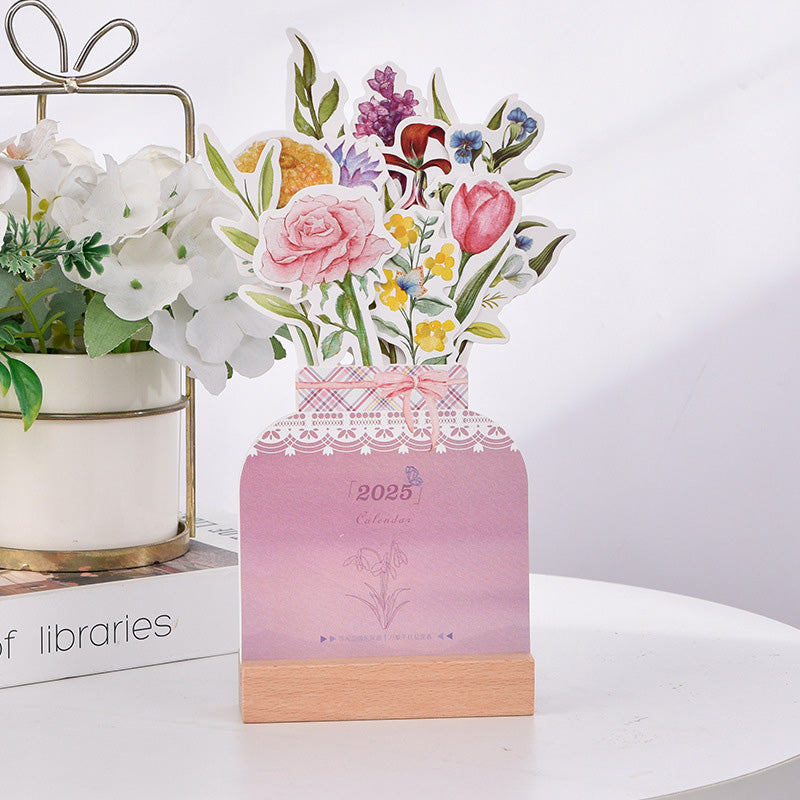 Calendrier de Bureau Bloomy Flowers 2025