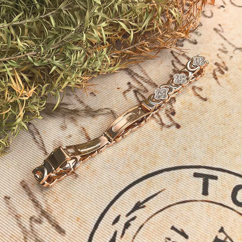 Bracelet en cuivre fleuri