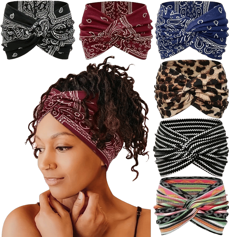 Bandeau de yoga à croix imprimée