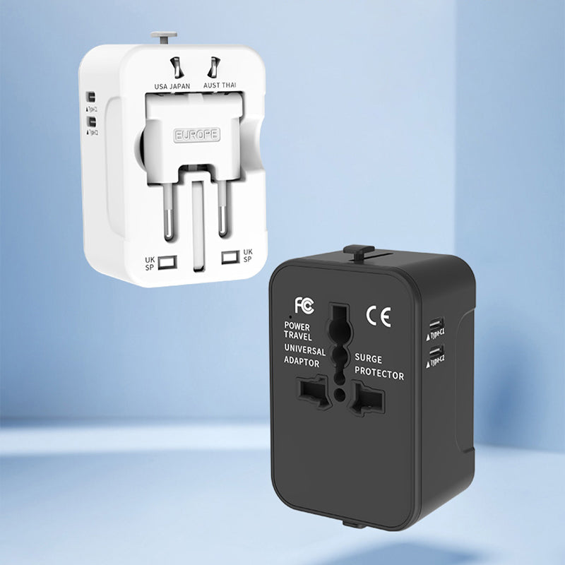 Adaptateur de voyage universel avec deux ports USB