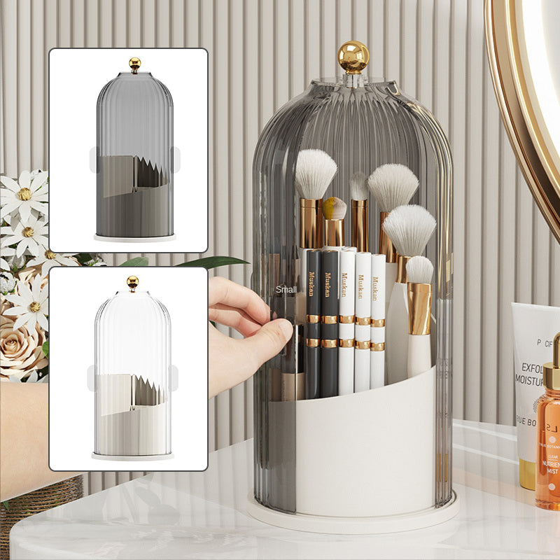 Boîte De Rangement Tournante KQJS Pour Pinceaux De Maquillage – Seau Rotatif 360° Avec Porte-stylo Et étagère à Rouges à Lèvres