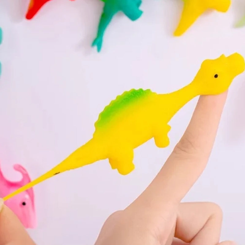 Les jouets pour doigts de dinosaure à lance-pierre (10 pièces)