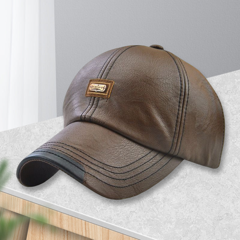 Nouvelle Casquette en Cuir Tendance