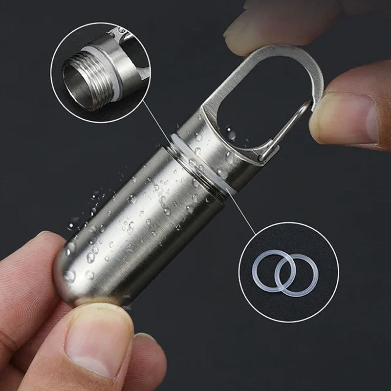 Boîte à pilules en acier inoxydable