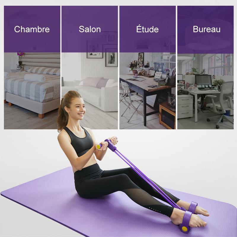 Set De Fitness Multifonction : Corde De Traction élastique + Bande En 8 + élastique - Pour Muscu, Yoga, Maison - 9
