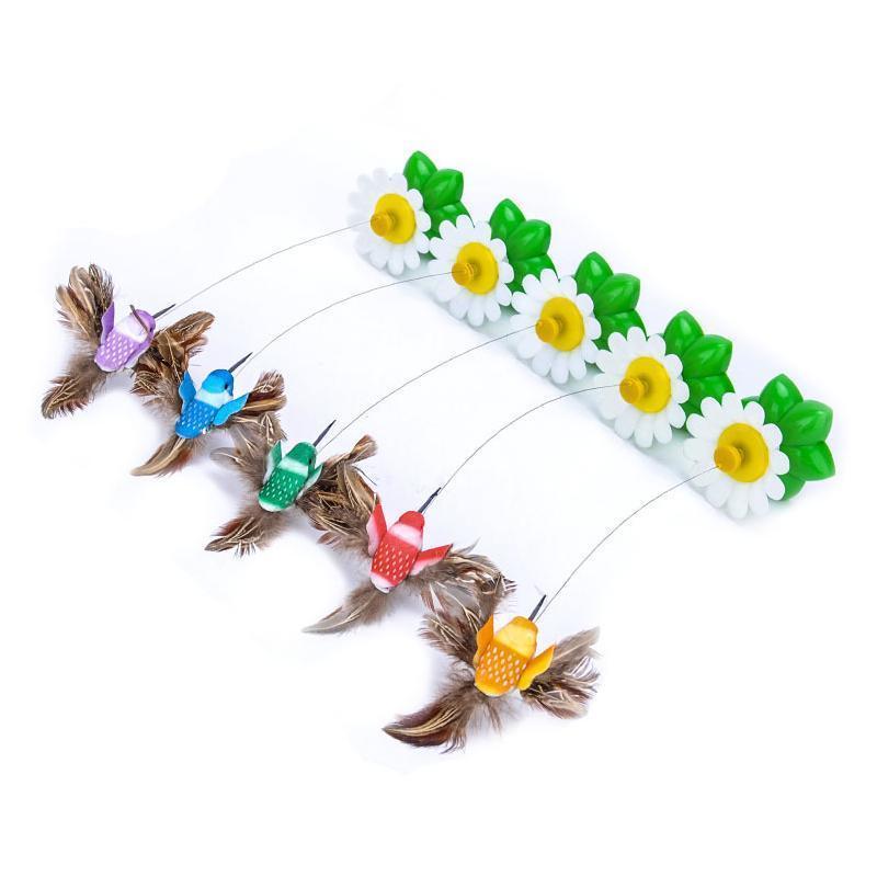 Jouet Oiseau Volant Pour Chat Rechargeable - Oiseau En Peluche Avec Son Réaliste - Stimule L'instinct De Chasse