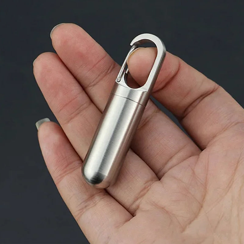 Boîte à pilules en acier inoxydable