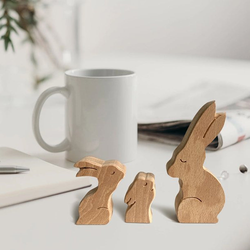 Décoration en Bois Sculptée en Forme d'Animal la Fête des Mères