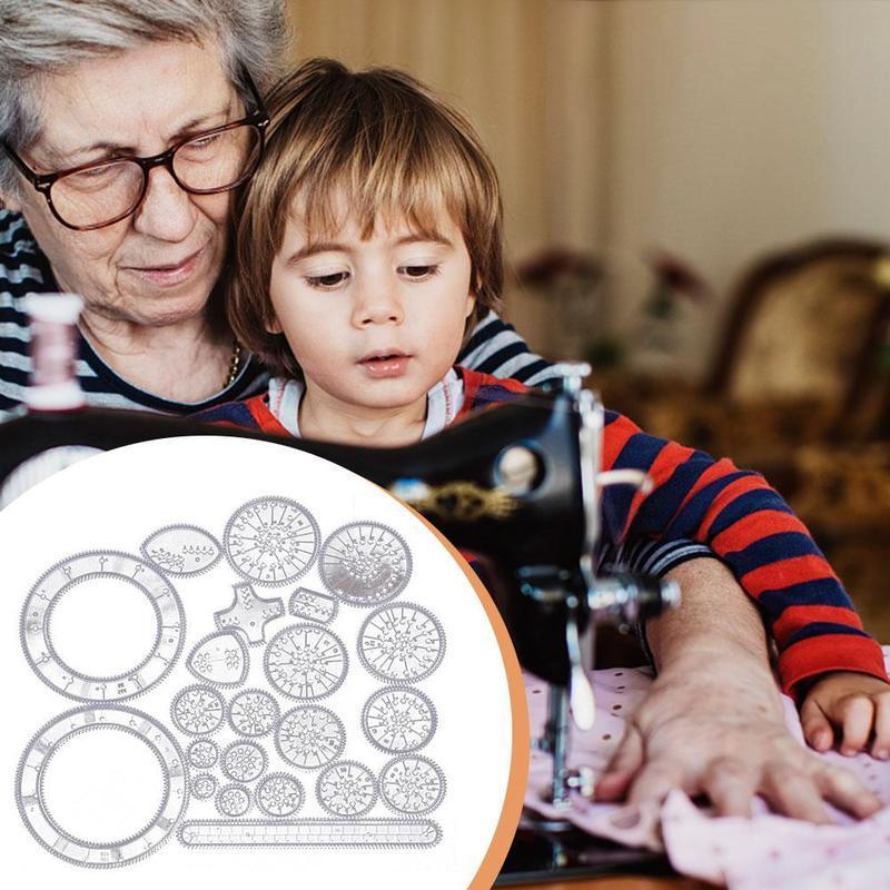 Ensemble de règles géométriques spirographes magiques 22 pièces/ensemble