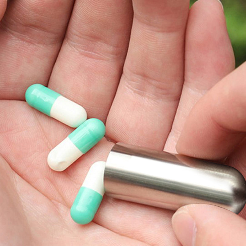 Boîte à pilules en acier inoxydable