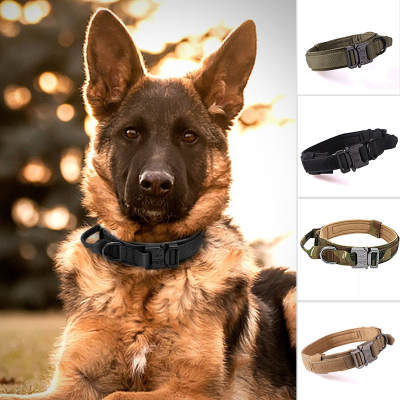 Collier de chien tactique avec poignée